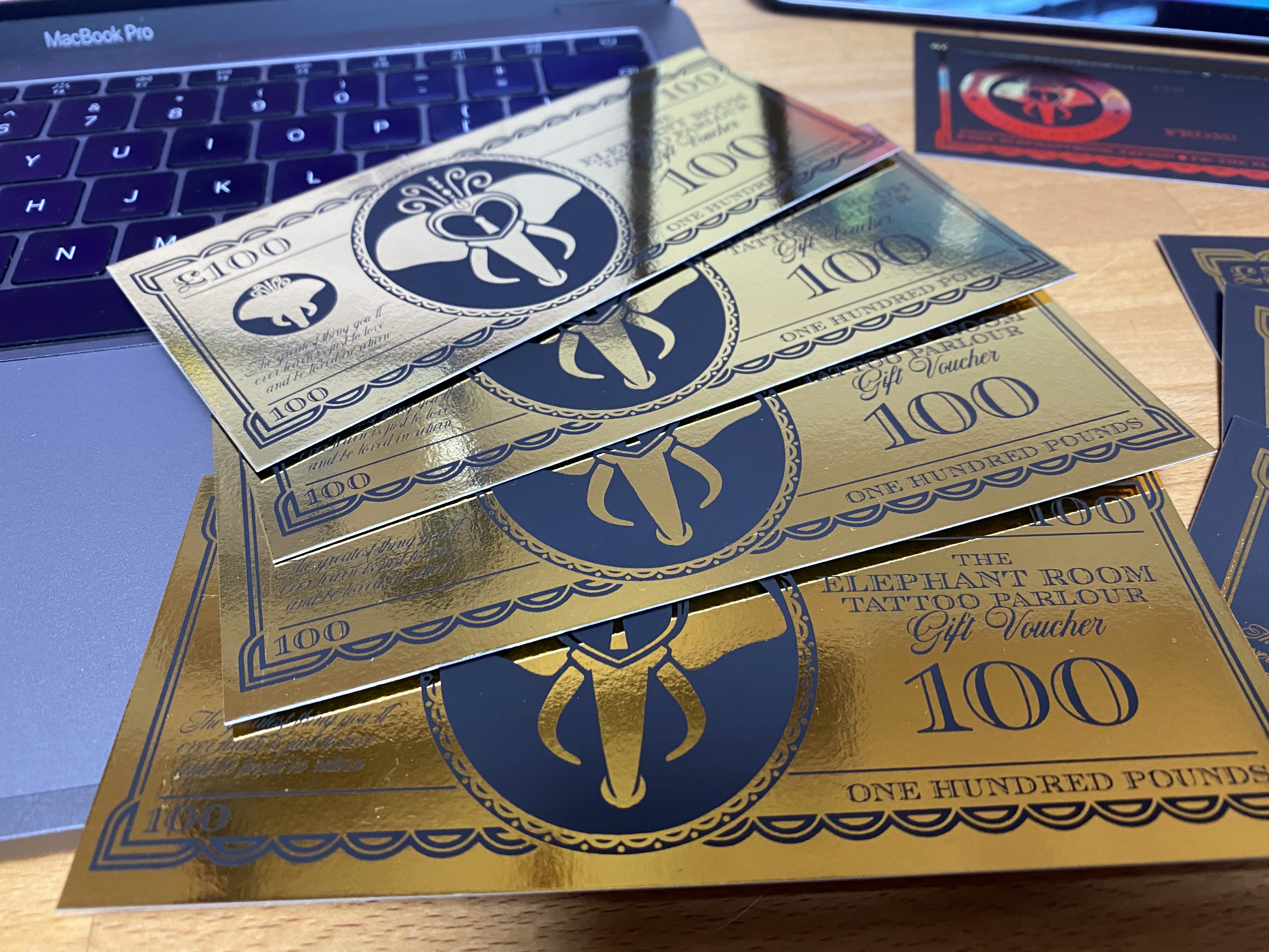 Gold foil finished money
