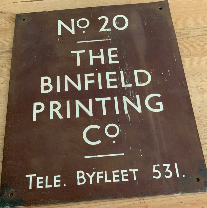 The Binfield Print Co. old sign